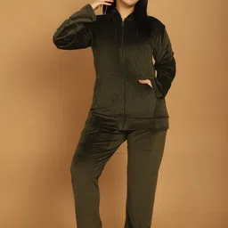 TAG 7 Hooded Neck Long Sleeve Velvet Sweatshirt With Pyjamas-image-96