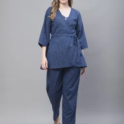 TAG 7 Floral Printed Pure Cotton Top Trouser & Shrug-image-90
