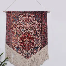 Art Avenue Rage Red & Beige Printed Cotton Wall Hanging-image-76
