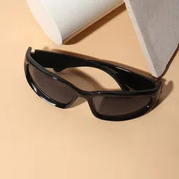 DressBerry Women Black Sports Sunglasses With UV Protected Lens DB 2090-58