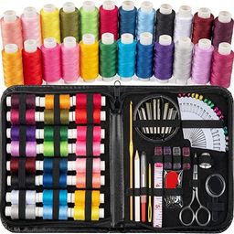Gemsy Sewing Kit Box | Tailoring Tools Combo with Accessories, Scissors, Thread, Needles, Measuring Tape | Sui Dhaga Portable, Stitching Items Box for Home, Ladies, Multipurpose, Travel, DIY image 3