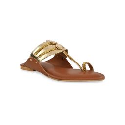 ROCIA By Regal Gold Women Funky Flat Kolhapuris-picture-11