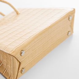 MANGO Croco-Textured Structured Handheld Bag image 3