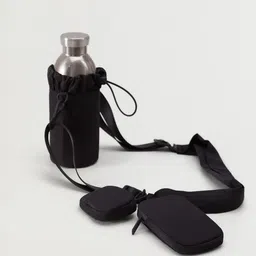 MANGO Black Detachable Multi-Purpose Sardegna Sling Bag-12