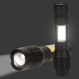 care 4 ZY-1802 with Zoom Option USB Charging with 4 Function(high, Low, cob Light and Blinker on cob) (Black : Rechargeable) Torch (Black : Rechargeable) image 2