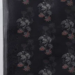 RAJGRANTH Women Grey Yoke Design Thread Work Kurta with Trousers & With Dupatta image 4