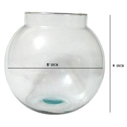 generic CAS 1L to 14L Glass Fish Bowl (Upto 3.6L) 8 inches Extra Thick Glass (80-200g) Increased in Weight from Normal Variant image 4