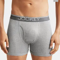 Jockey Men Pack of 2 Grey Melange Solid Boxer Trunks 8009-0205-GRYML-32