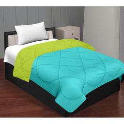 BED-SHEET.COM Lime Green & Green Microfiber Mild Winter 300 GSM Single Bed Comforter-image-66
