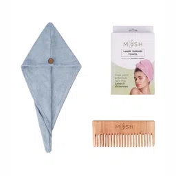 MUSH Blue Bamboo 500 GSM Hair Wrap Towel-image-0