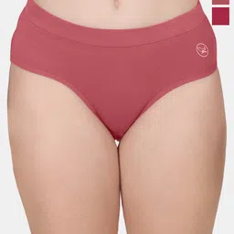 POOJA RAGENEE Pack of 2 Mid-Rise Anti-Odour Hipster Briefs-image-63