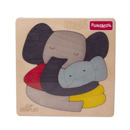 Funskool Ekoplay Hugs Elephant Wodden Puzzle For 3+ Years Age Group-48