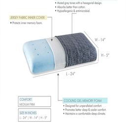 The White Willow Grey Solid Sleep Pillows With Cooling Gel Memory Foam image 5