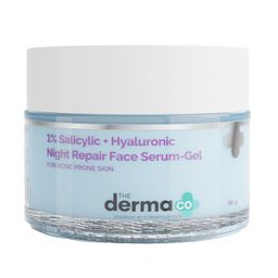 The Derma co. 1% Salicylic+Hyaluronic Night Repair Face Serum-Gel for Acne Prone Skin-50g-image-36