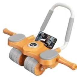 VIPREKHO Ab Roller Wheel with Automatic Rebound Elbow Support Digital Timer & Knee Pads for Abdominal Muscles and Core Strengthening | Pack of 1 image 1
