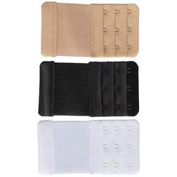 bureaucrat Elastic Bra Hook Extender-(2Hook/3 Eye & 3Hook/3Eye) with Extra Elastic- Increase Band Length-Bra Hook Extender Combo for Women (2 & 3 Hooks,Pack of 6(Beige, Black, White)) image 3