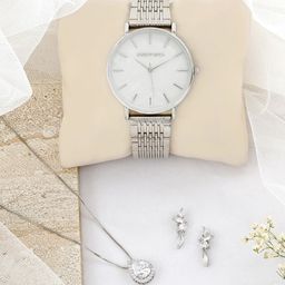 JOKER & WITCH Women Silver Watch Gift Set-image-82