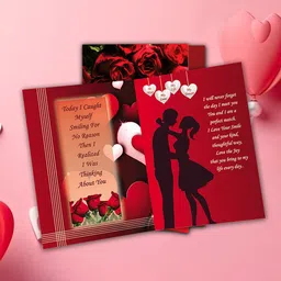 ME & YOU Red & Black 4 Pieces Valentines Day Gift Set-image-50