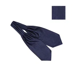 The Tie Hub Men Navy Blue  Polka Dot Printed Accessory Gift Set-image-88