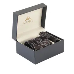 Alvaro Castagnino Men Black & White Printed Accessory Gift Set-picture-22
