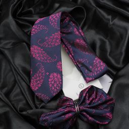Kovove Men Blue Floral Accessory Gift Set-image-33