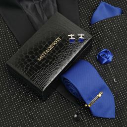 MUTAQINOTI Men Silk Necktie Accessory Gift Set-image-67