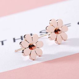 MYKI Rose Gold-Plated Contemporary Studs Earrings-16