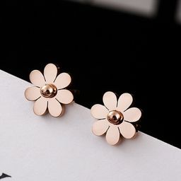 MYKI Rose Gold-Plated Contemporary Studs Earrings image 3