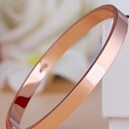 MYKI Women Rose Gold-Plated Kada Bracelet-image-57