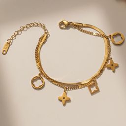 MYKI Rose Gold-Plated Star Shapped Charm Bracelet-57