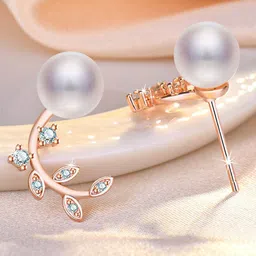 MYKI Rose Gold-Plated Contemporary Studs Earrings-14
