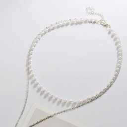 Krelin Silver-Plated Double Layer Pearl Pendant Chains-picture-35