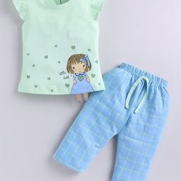 BAESD Girls Printed Pure Cotton Top with Trousers-image-44