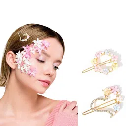 Krelin Women Embellished Set Of 2 Metal Bobby Pins-16