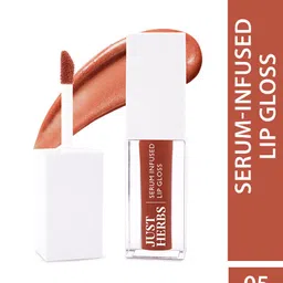 Just Herbs Serum Infused Lip Gloss For Smooth & Shiny Lips 3 ml- Peachy Glow 05 image 2