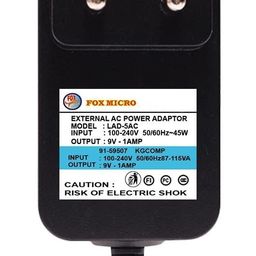 fox micro 9V PSA Adapter Guitar Pedal Power Supply for Bo ss PSA-120S ME-80 ME-70 ME-25 ME-50B BR-80 BR-600 DB-88 DB-90 CE-2B BOSS Mini Katana RE-20 RC-1 image 1