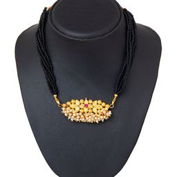Shining Jewel - By Shivansh Women Gold-Toned Mangalsutra Thushi Necklace-36