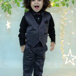 BownBee Boys Single-Breasted Four-Pieces Party Suit-picture-30
