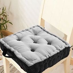Kuber Industries Microfiber Cotton Comfortable Seat Square Cushion Chair Pad-33