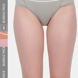Amour Secret Women Pack Of 3 Striped Anti-Bacterial Hipster Briefs-image-74