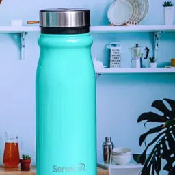 Servewell Hudson-SS Sea Green Stainless Steel Single Fridge Water Bottle 1.10 L-image-22