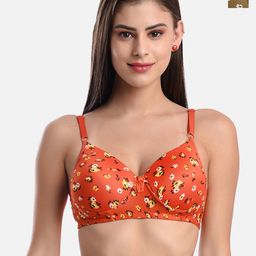 FIMS Pack of 2 Floral Printed Full Coverage Everyday Bras With All Day Comfort-21