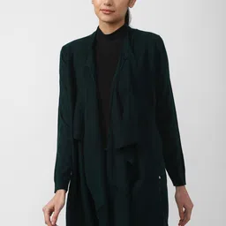 Van Heusen Woman Green Front Open sweater-5
