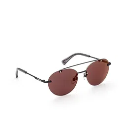 DIESEL Unisex Grey Lens & Black Round Sunglasses with UV Protected Lens DL0351 55 02C-image-11