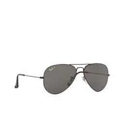 Ray-Ban Unisex Grey Lens & Black Aviator Sunglasses 8056597328111-Grey-35