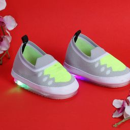 CHiU Infants Textured Lightweight LED Slip-On Sneakers-49