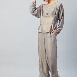 Athena Women Grey Top with Trousers-picture-40