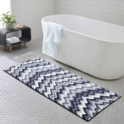 OBSESSIONS Grey & Black 1800 GSM Bath Rug-99