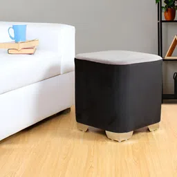 Shadowkart Black Wooden Pouffes Sitting Mudda Ottomans-image-10
