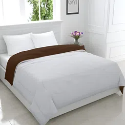 RF RELAXFEEL Brown & Grey Geometric Heavy Winter 233 GSM Double Bed Quilt-picture-6